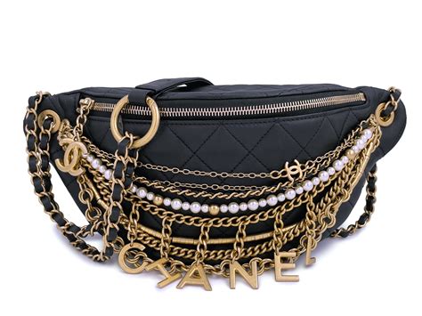 chanel pouch bag with chain|Chanel waist bag with pouch.